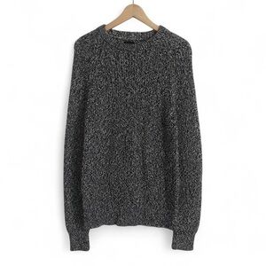 J. Crew Black and White Crewneck Sweater